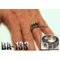 Ba-133, Bague Moderne pour homme acier inoxidable